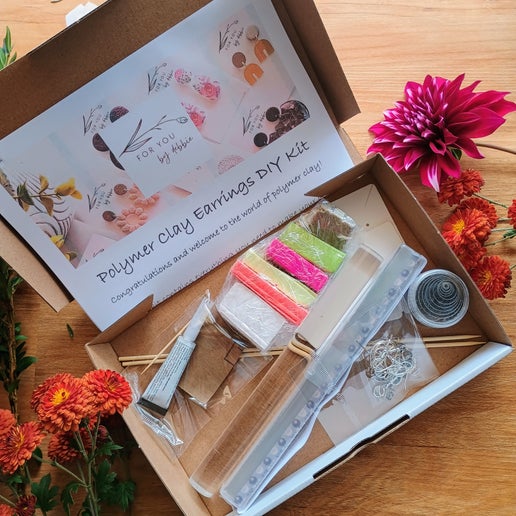 DIY polymer clay earring kit - make your own 10 earrings!