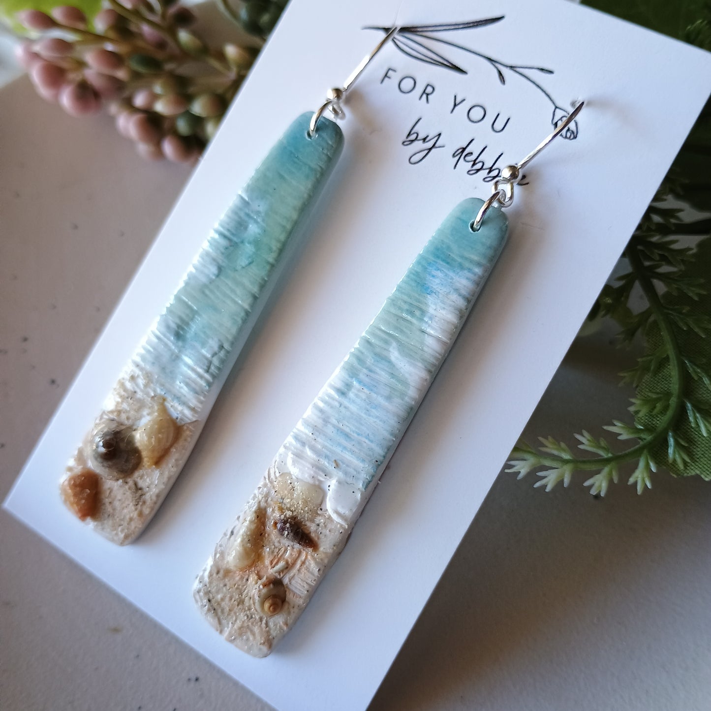 Beach dangle- real sand and shells