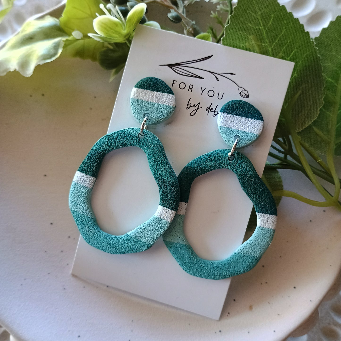 Eva dangle- striped blue