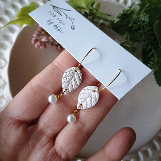 Lana hoop dangle- cream