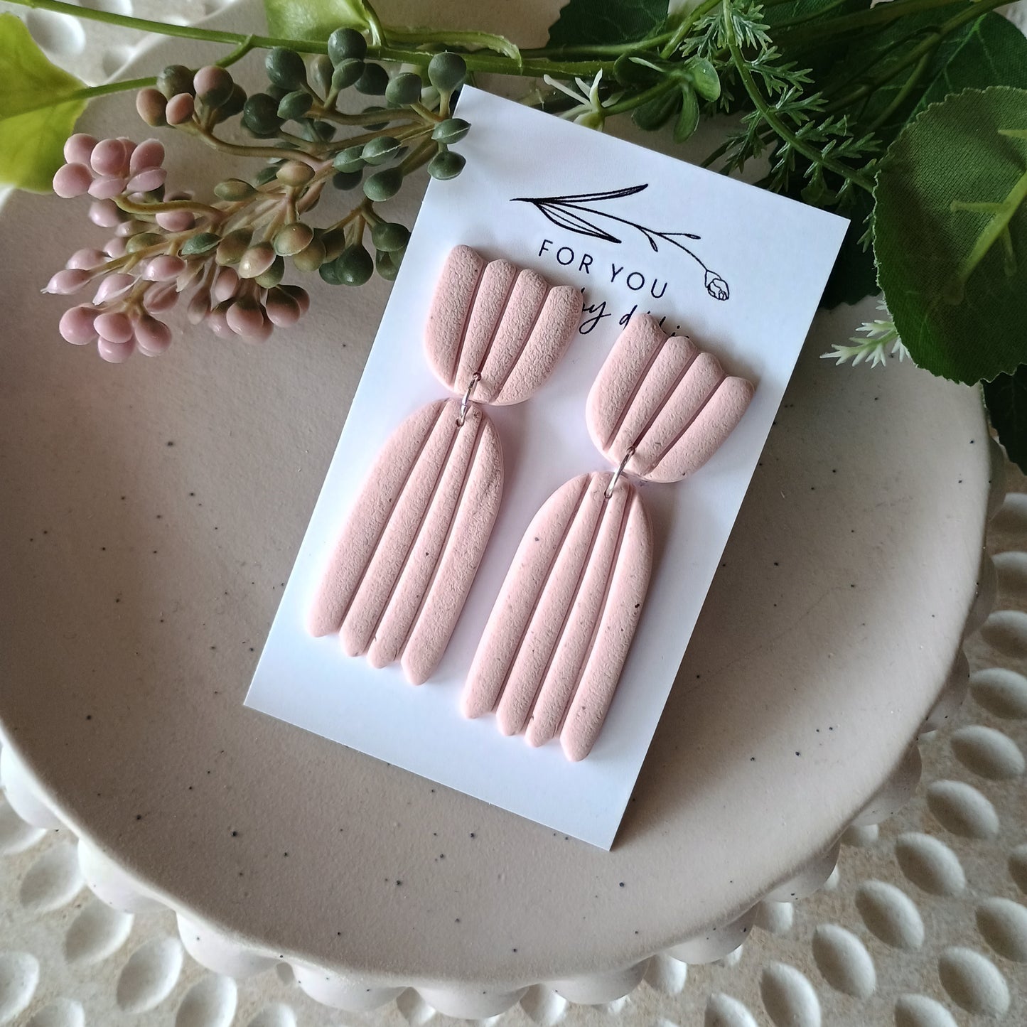 Gina dangle- pink pastel