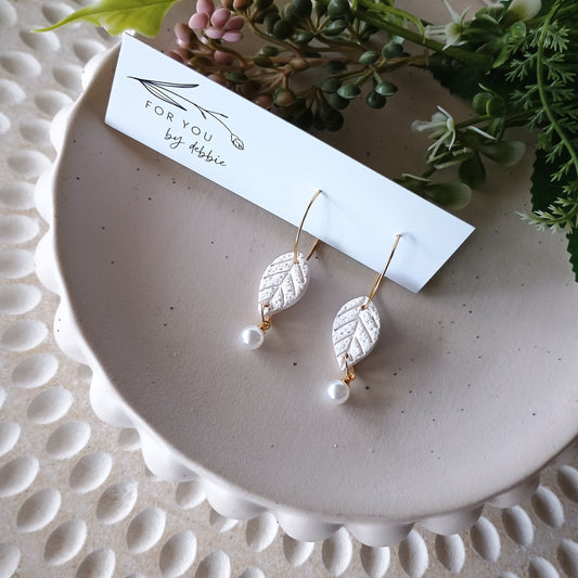 Lana hoop dangle- cream