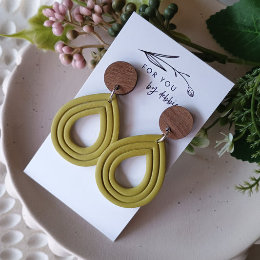 Emmy earrings- olive