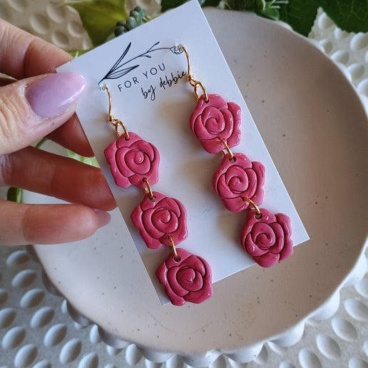 Rosey dangles sale - rosy red triple