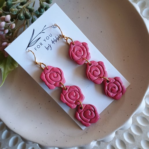 Rosey dangles sale - rosy red triple