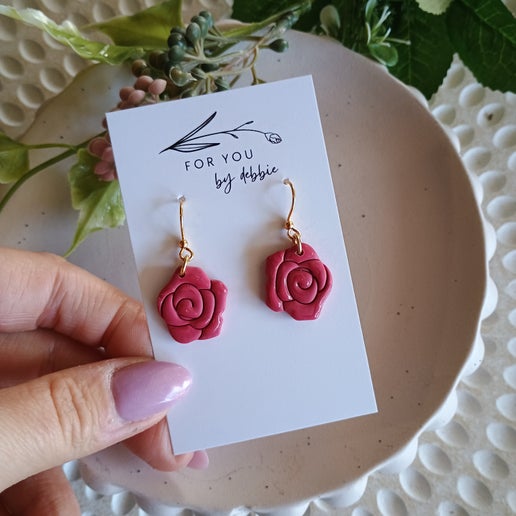 Rosey dangles sale - rosy red single
