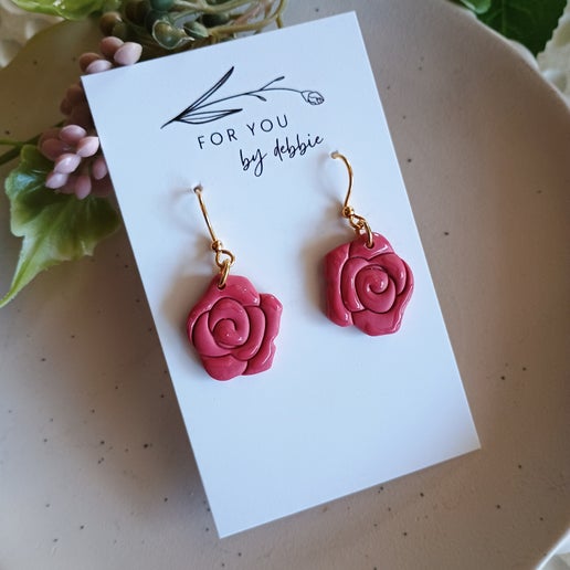 Rosey dangles sale - rosy red single