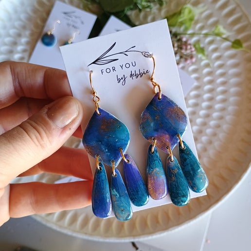 Samantha dangles - blue galaxy