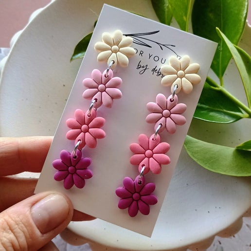 Flora dangles - pinks