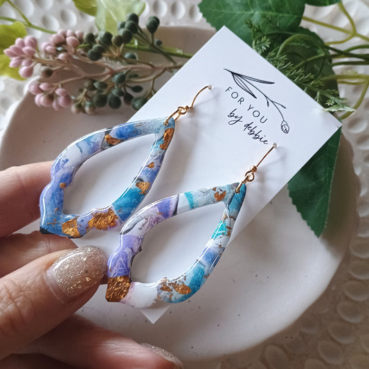 Remi dangles sale - watercolour swirls