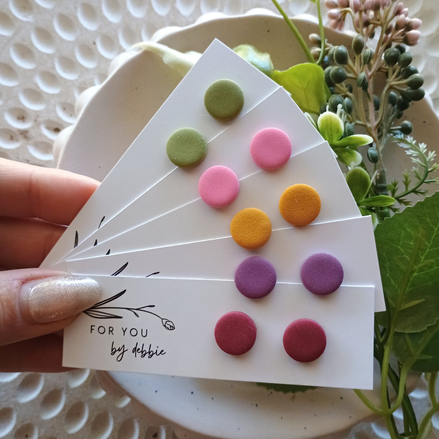 Medium studs- assorted matte