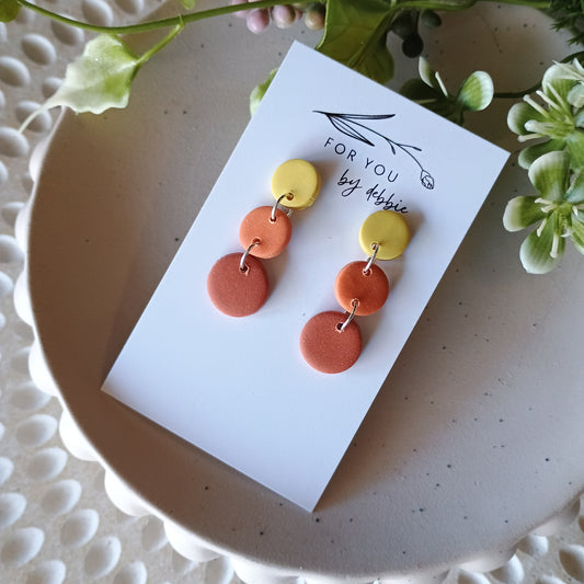 Dottie dangles- warm tones