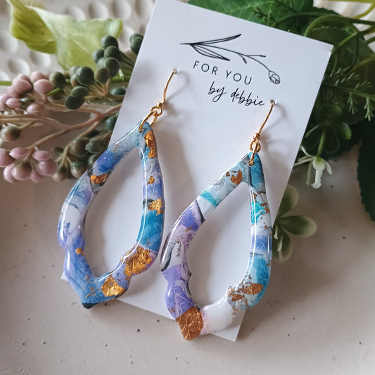 Remi dangles sale - watercolour swirls
