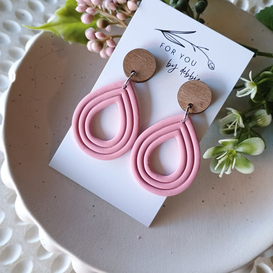 Emmy earrings- light rose pink