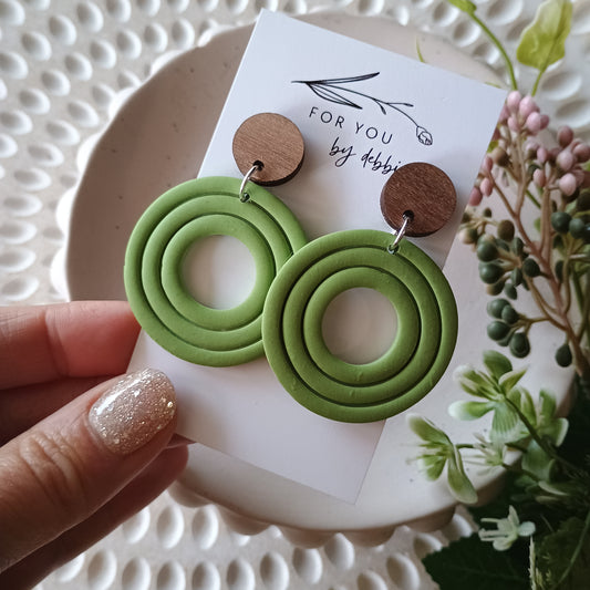 Olivia dangles- green