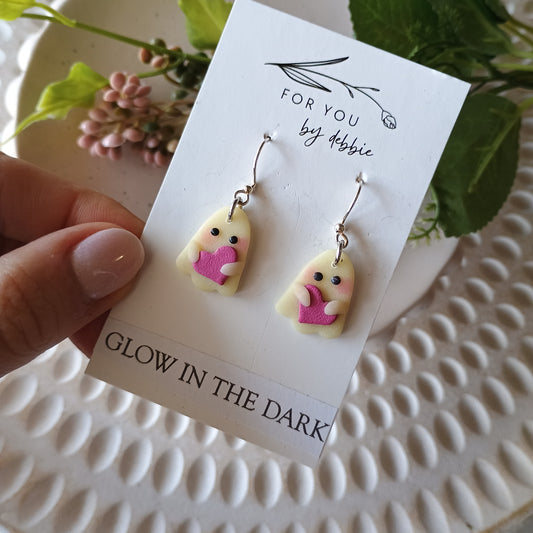 cute ghost dangles- glow in the dark