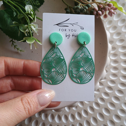 Filigree dangles- light green