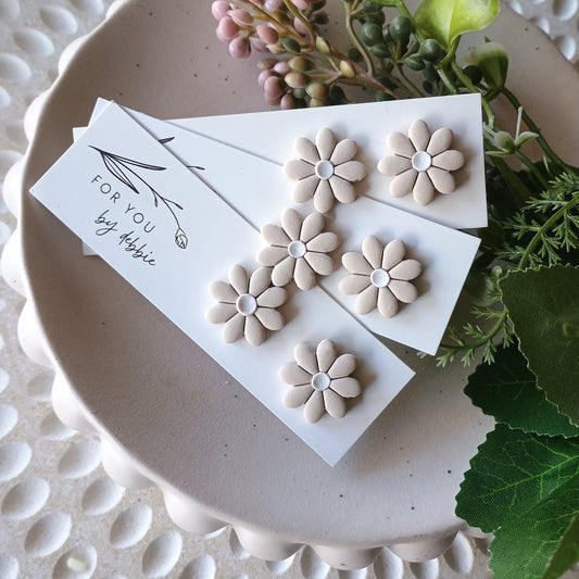 Flora studs - beige