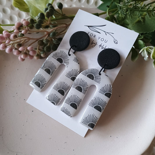 Sale dangles- black and white 3