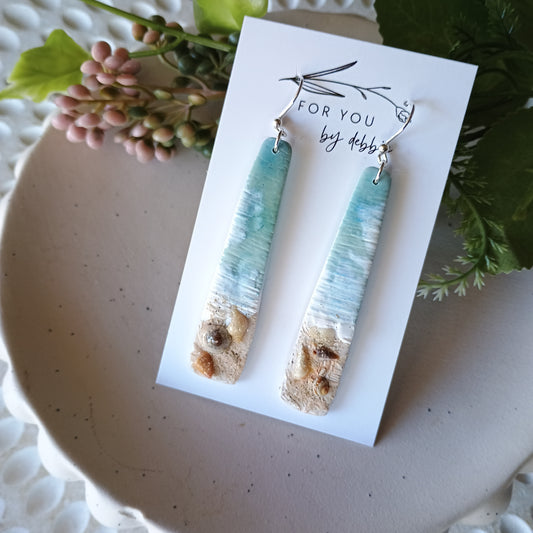 Beach dangle- real sand and shells