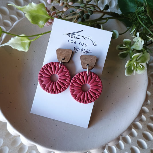 Kate dangles - Shiraz and wood