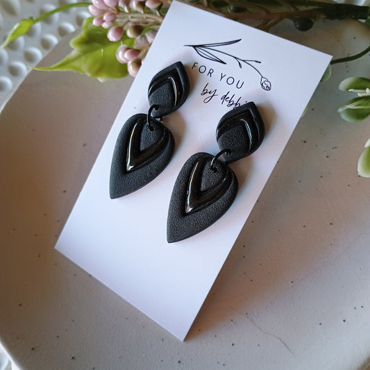 Wendy dangles-  black and resin