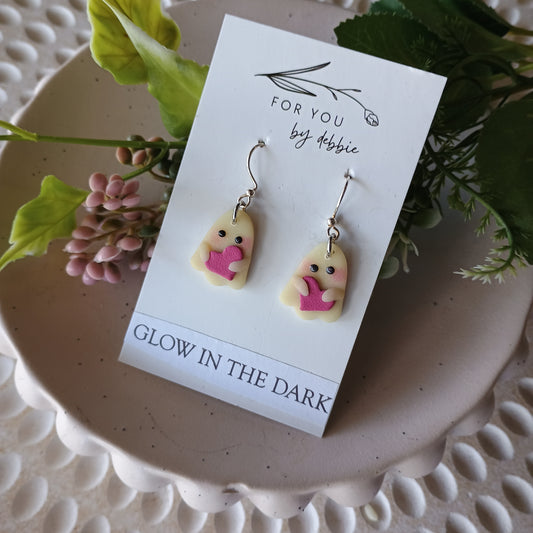 cute ghost dangles- glow in the dark