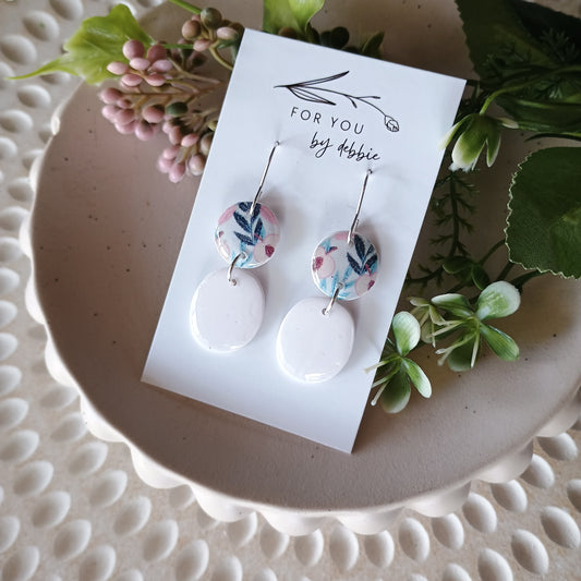 Lori dangles -peach tree print