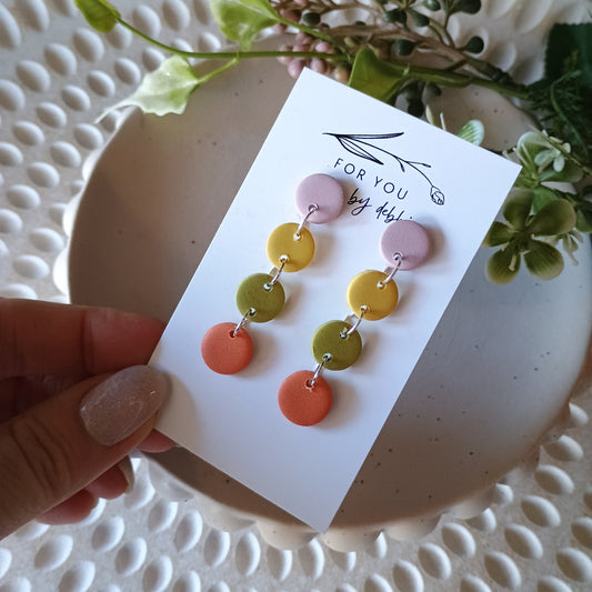 Dottie dangles-  warm pastels