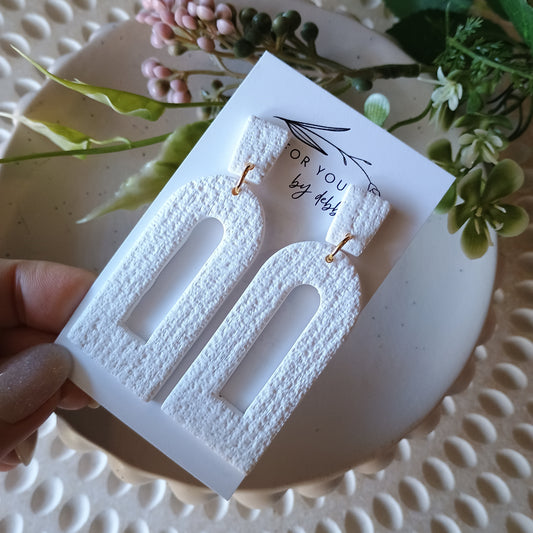 Angelica dangles- white and gold