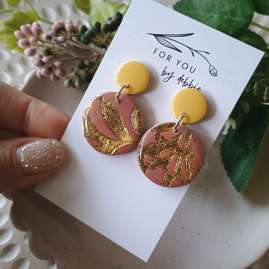 Bree dangles sale- Rose, yellow and gold
