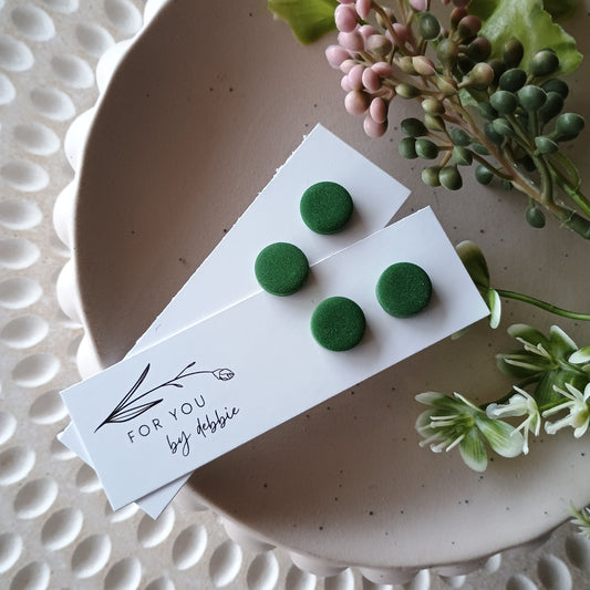 Medium studs - forest green