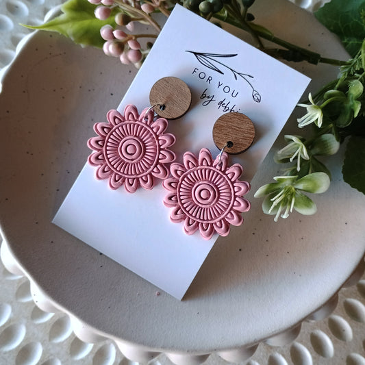Mandy dangles- light rose pink