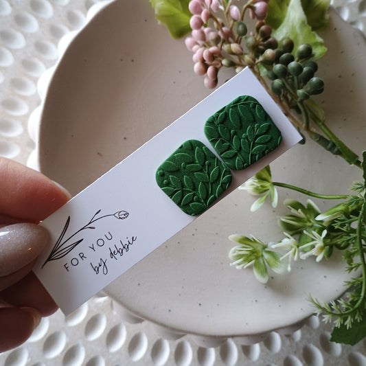 Kelly studs -forest green