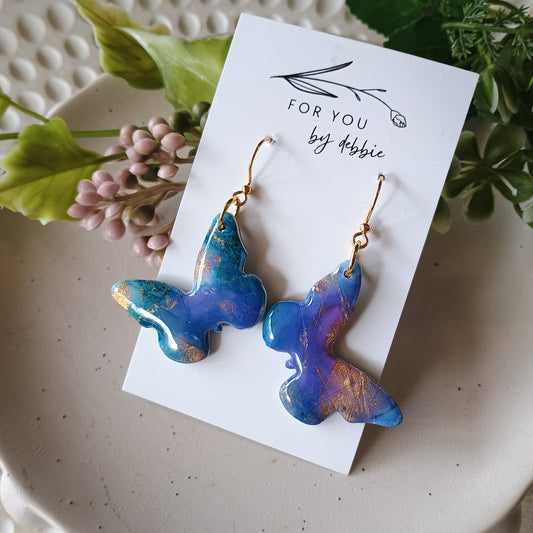 Sale dangles- blue butterfly large