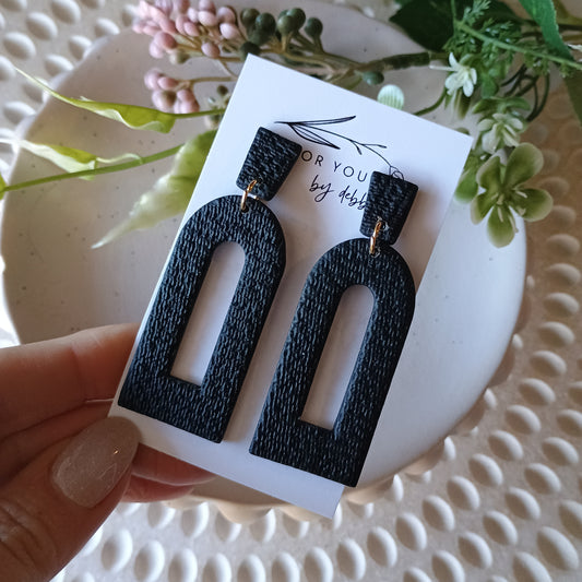 Angelica dangles- black and gold