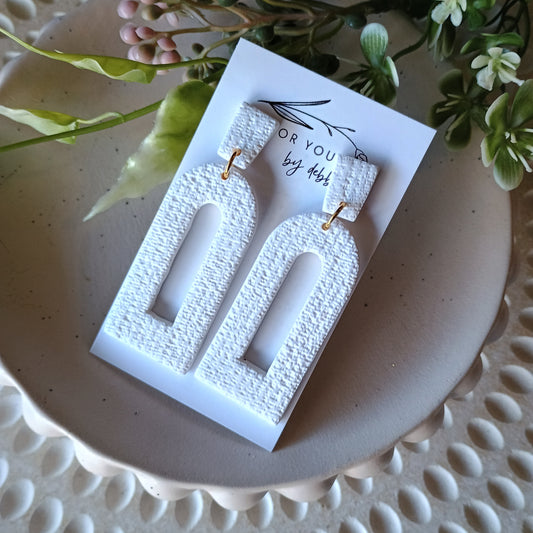 Angelica dangles- white and gold