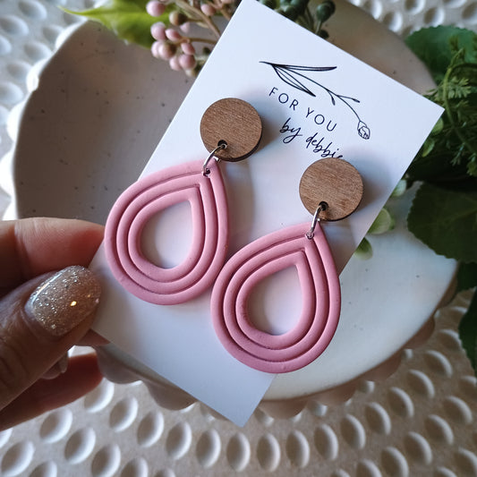 Emmy earrings- light rose pink