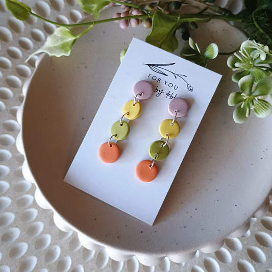 Dottie dangles-  warm pastels