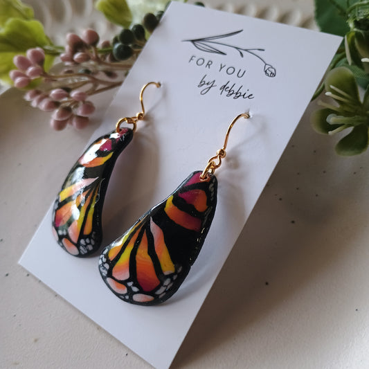 Sale dangles-  butterfly concave wing