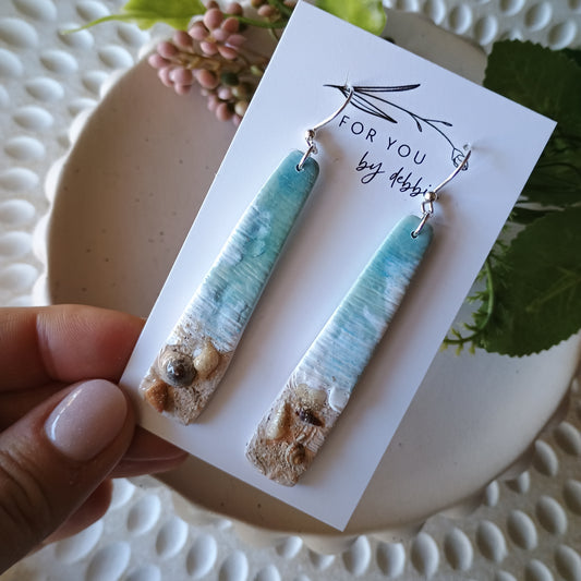 Beach dangle- real sand and shells