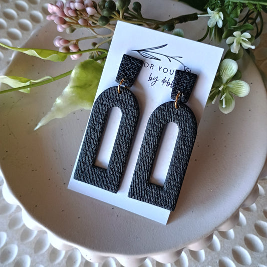Angelica dangles- black and gold