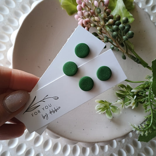 Medium studs - forest green