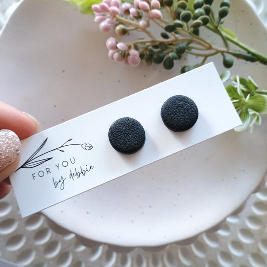 Large studs - matte black