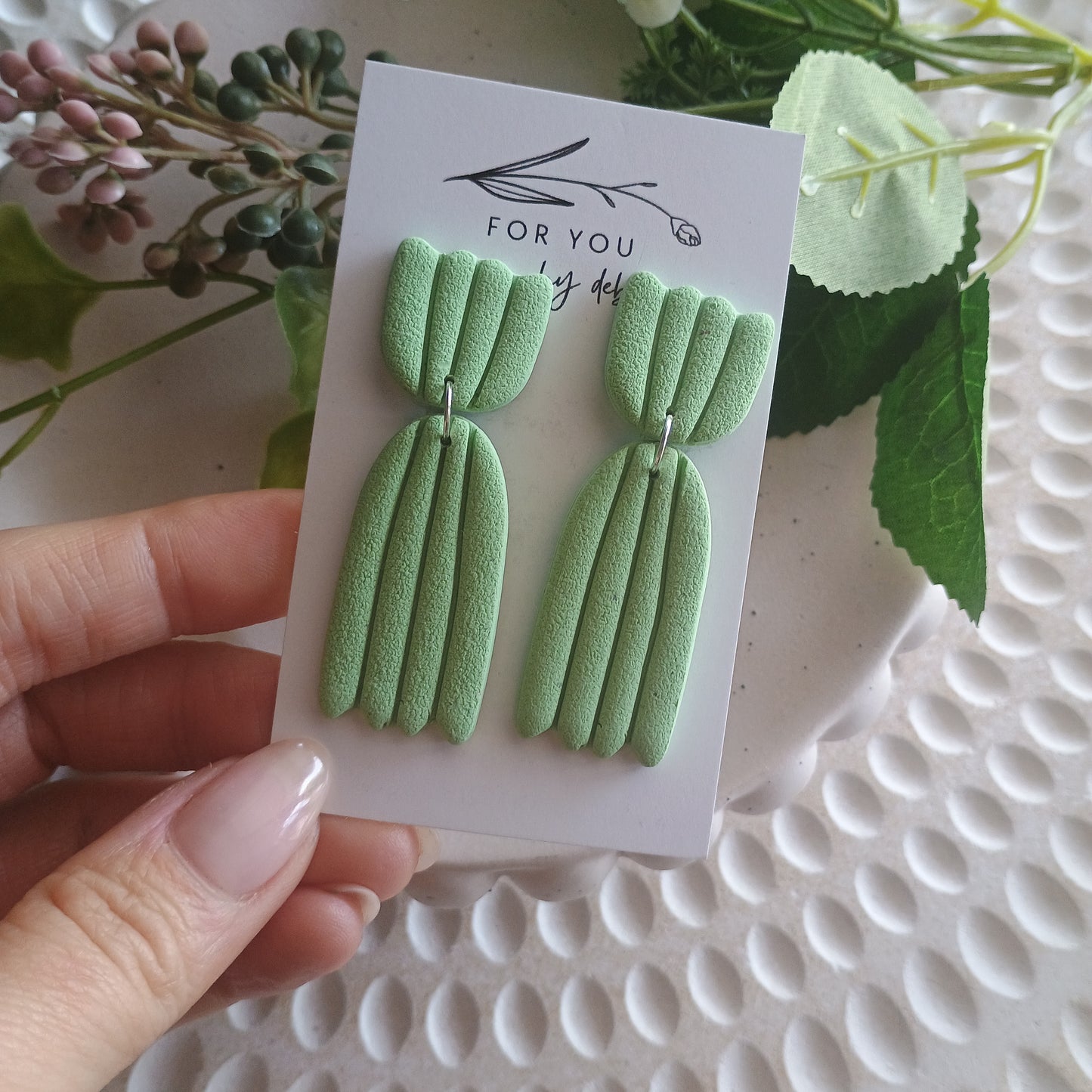 Gina dangle- green